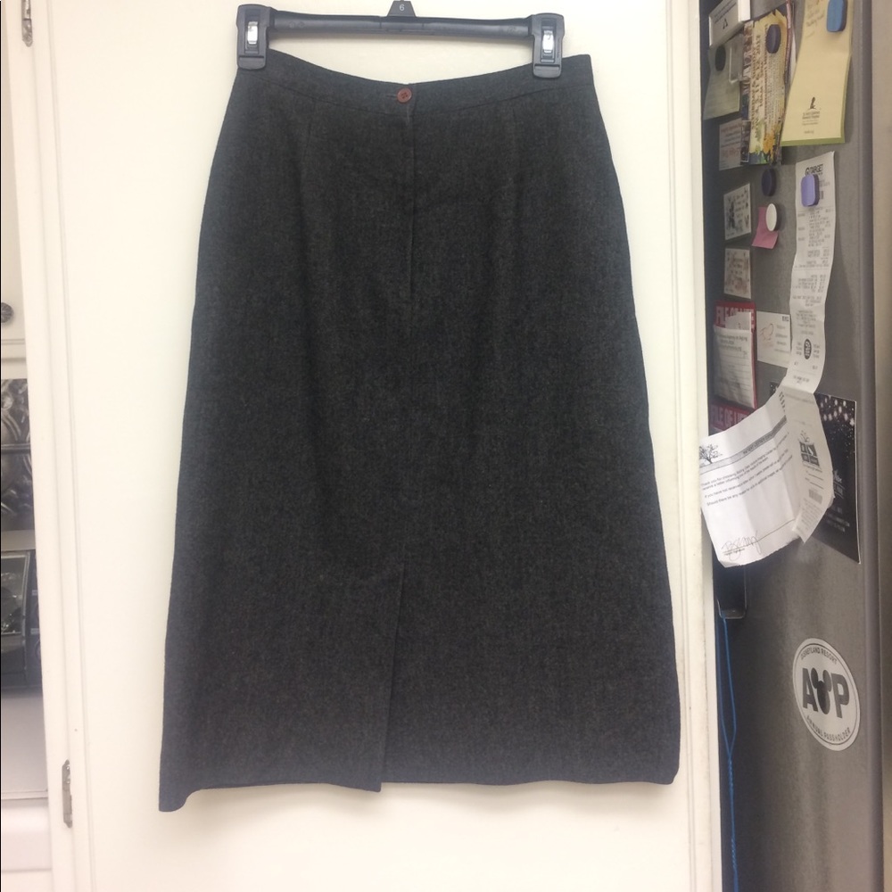 Vintage Grey High Waist Skirt with pockets